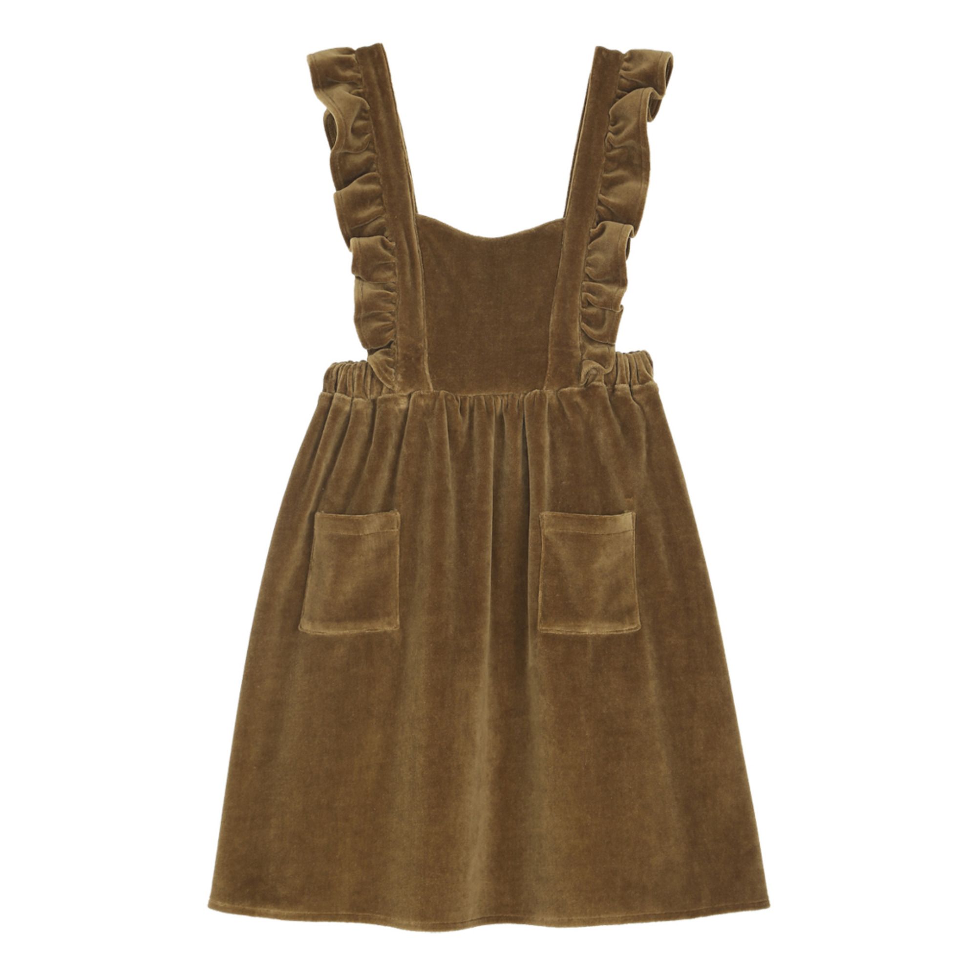 Emile et Ida - Robe Tablier Velours - Fille - Ocre