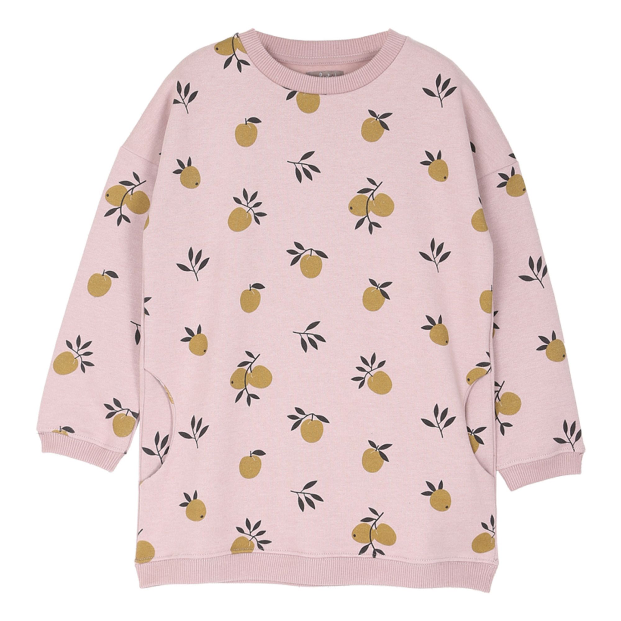 Emile et Ida - Robe Molleton Bio Mirabelles - Fille - Rose pâle