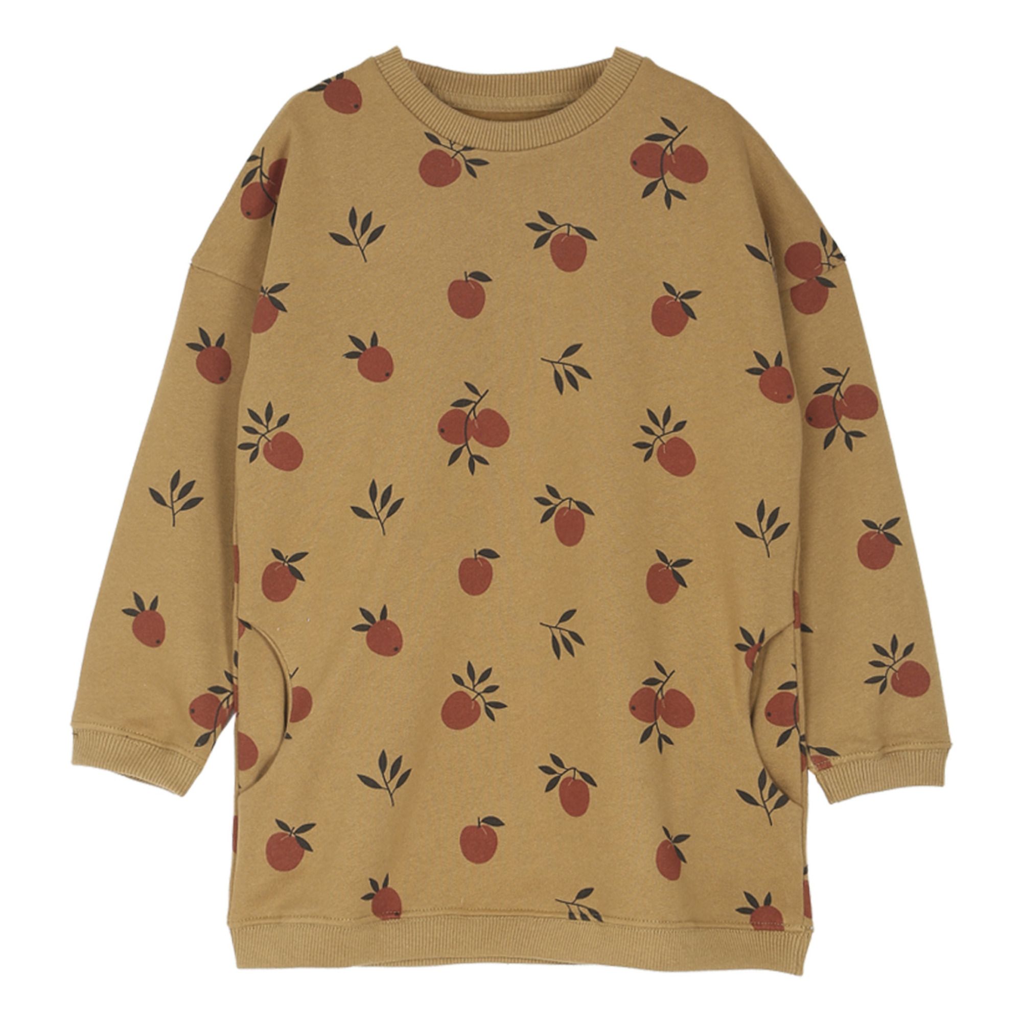 Emile et Ida - Robe Molleton Bio Mirabelles - Fille - Ocre