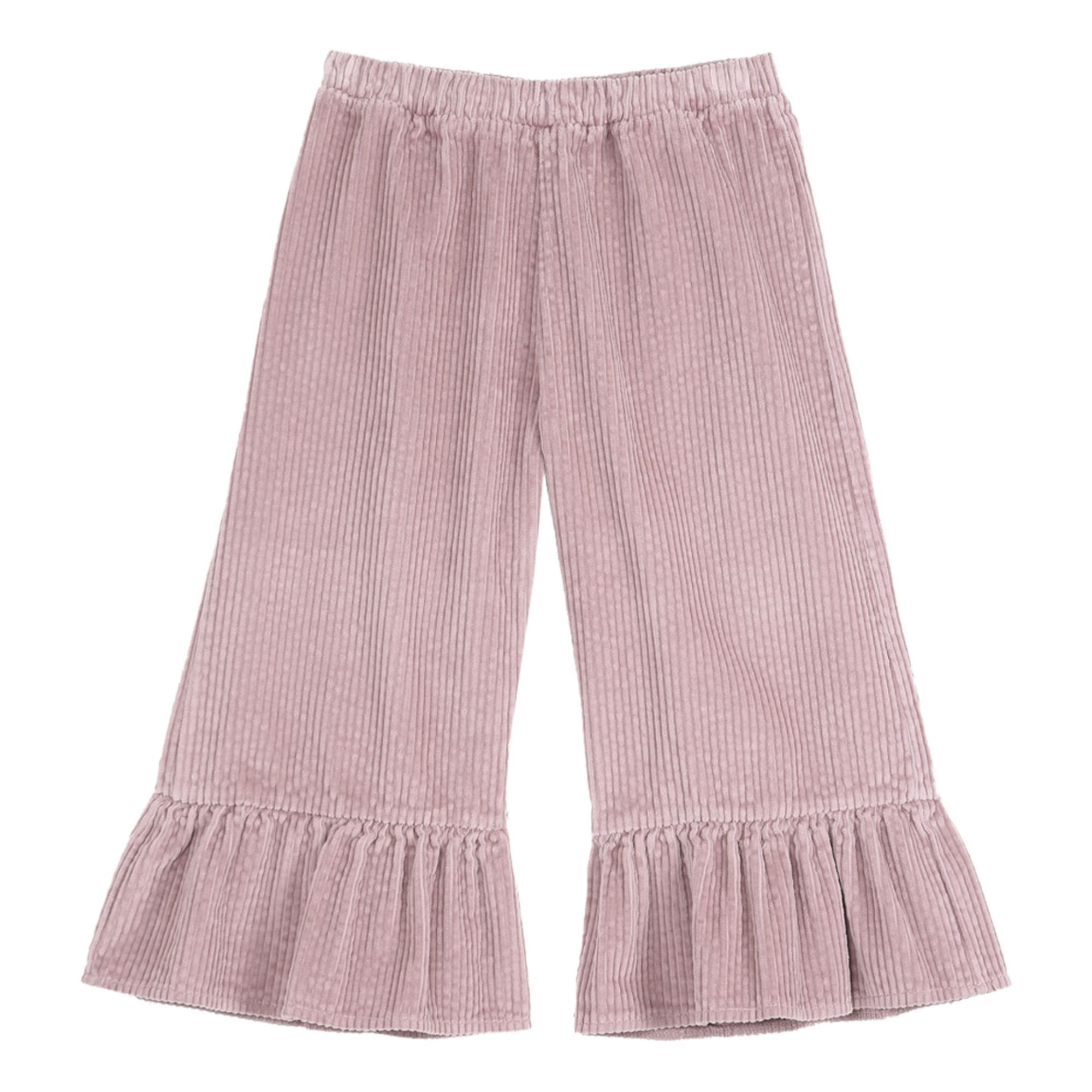 Emile et Ida - Pantalon Velours Volants - Fille - Parme