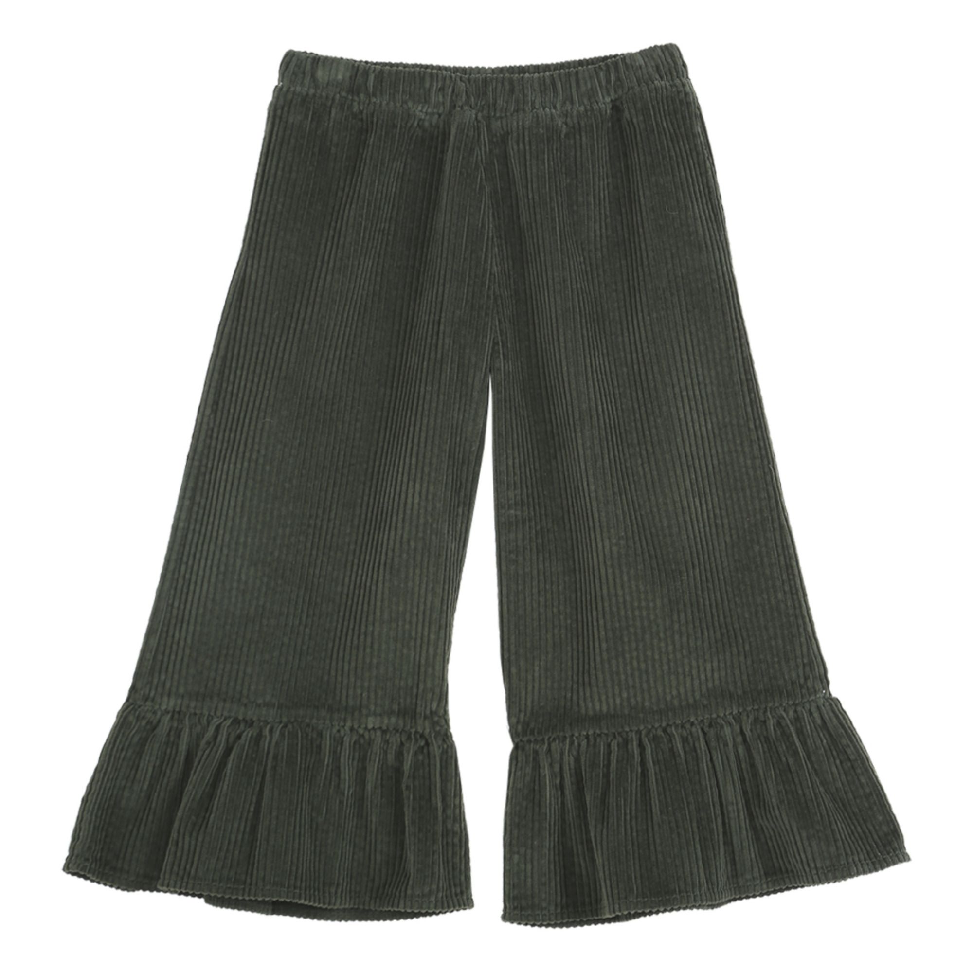 Emile et Ida - Pantalon Velours Volants - Fille - Vert