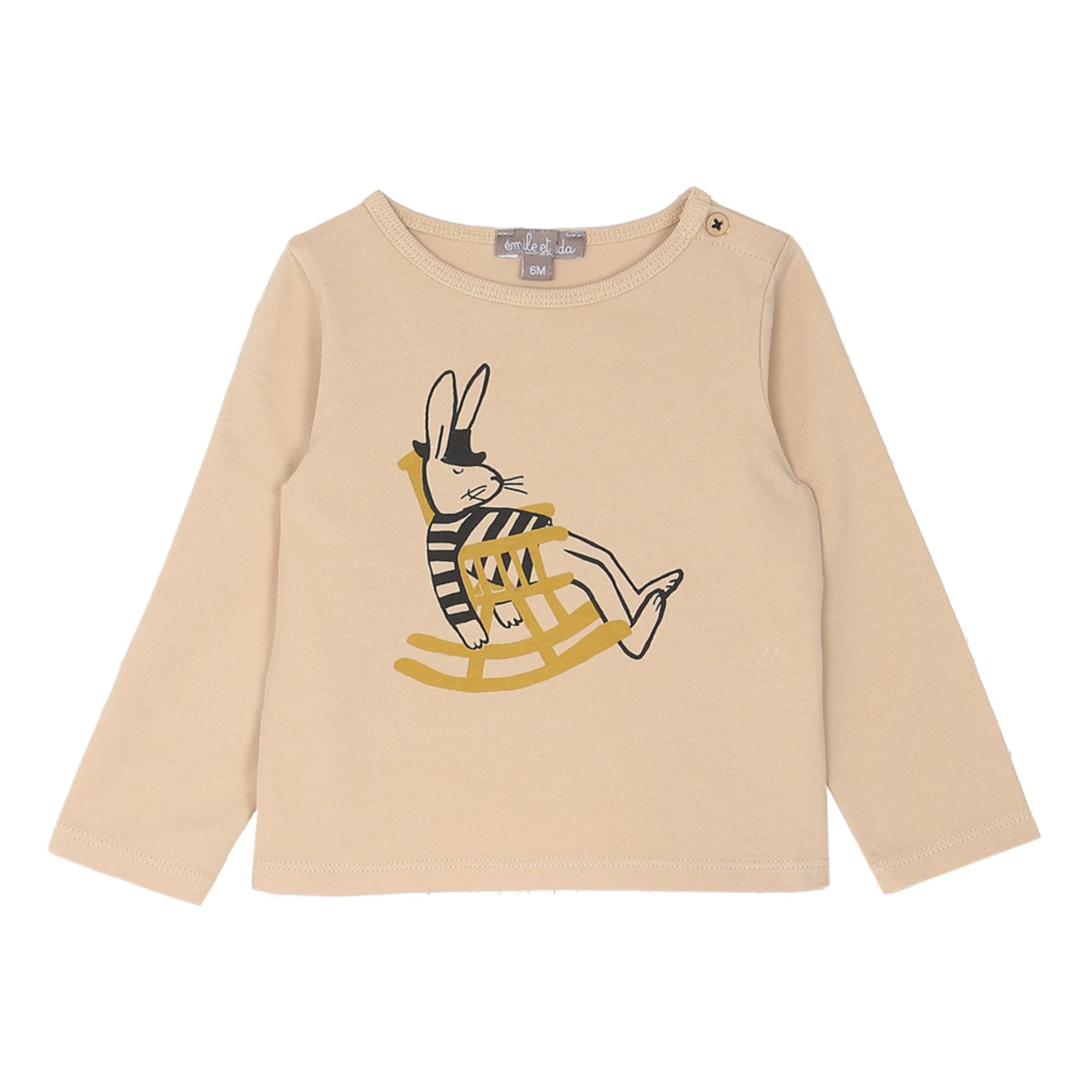 Emile et Ida - T-Shirt Rocking Chair Lapin - Fille - Beige