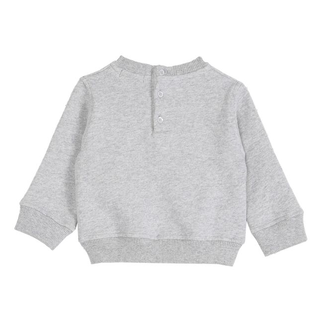 ‘Little Bear’ Organic Cotton Sweatshirt Heather grey