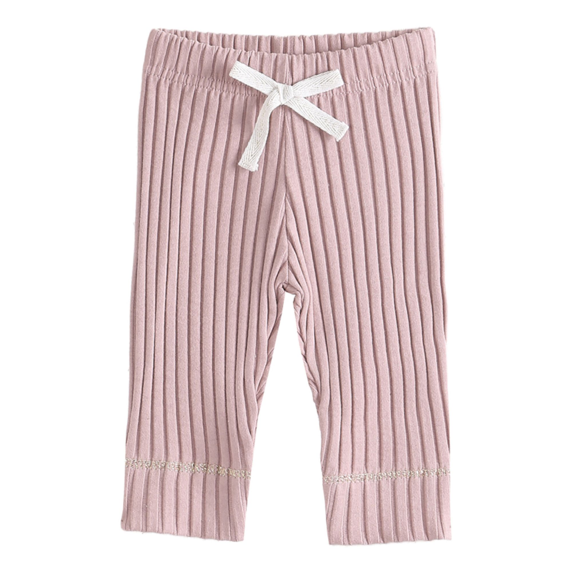 Emile et Ida - Legging Côtelé Coton Bio - Fille - Rose pâle