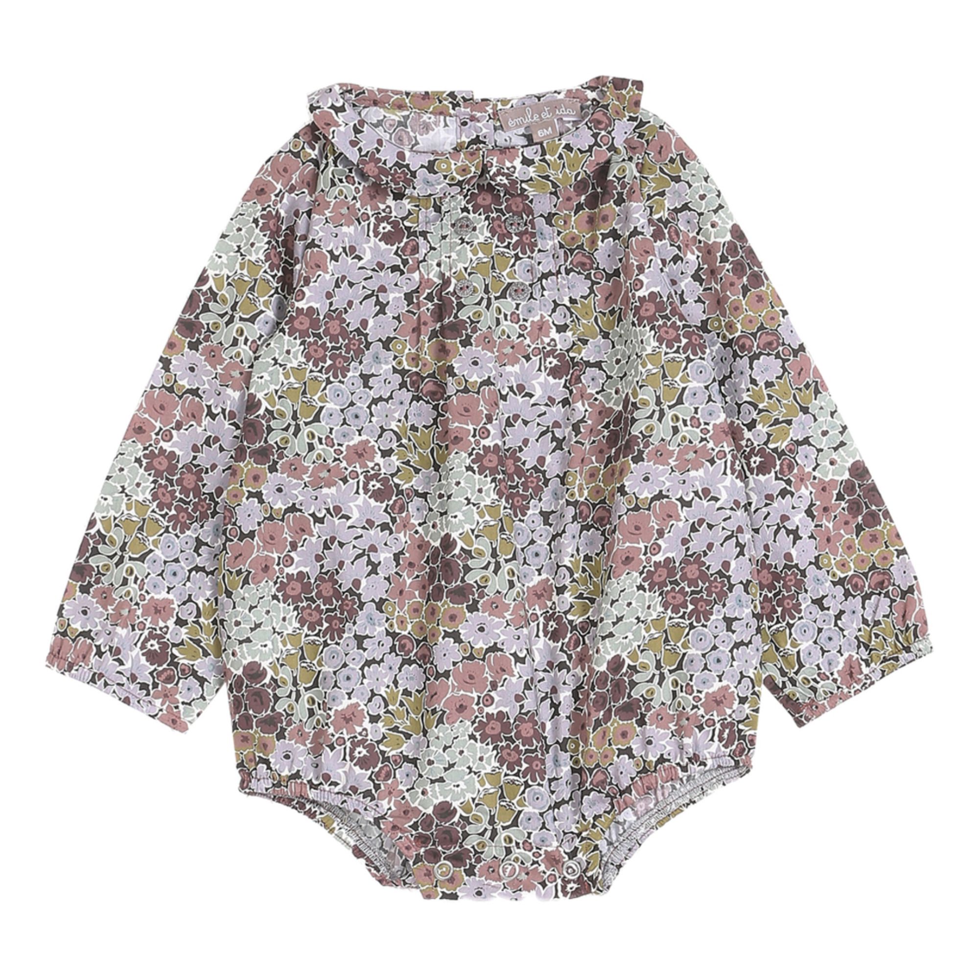 Emile et Ida - Barboteuse Liberty Exclusif - Fille - Violet