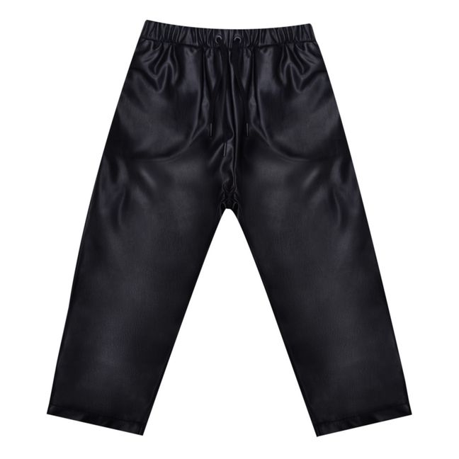 Pantalon Cuir Recyclé Noir