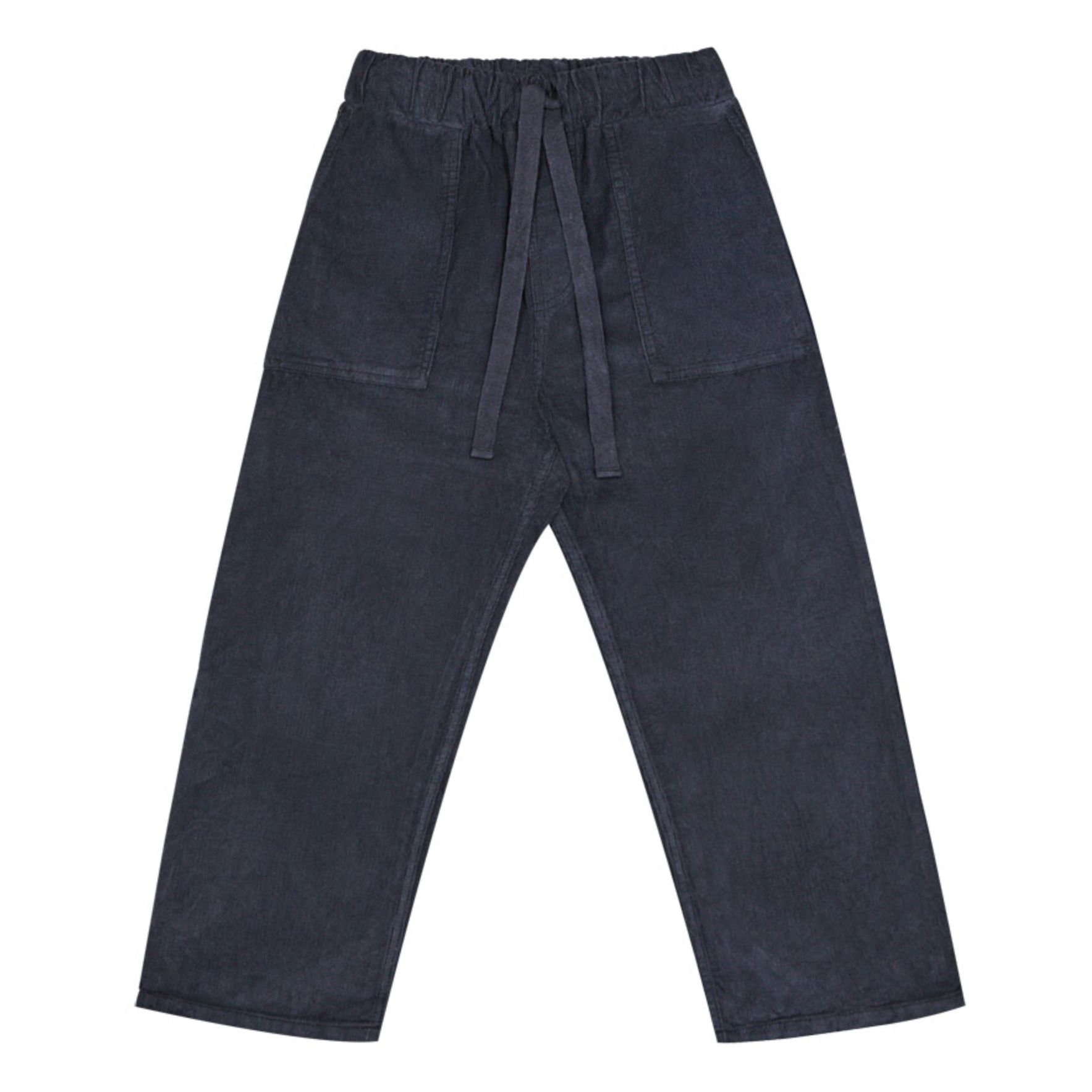 the new society - Pantalon Velours Lois Coton Bio - Garçon - Bleu marine