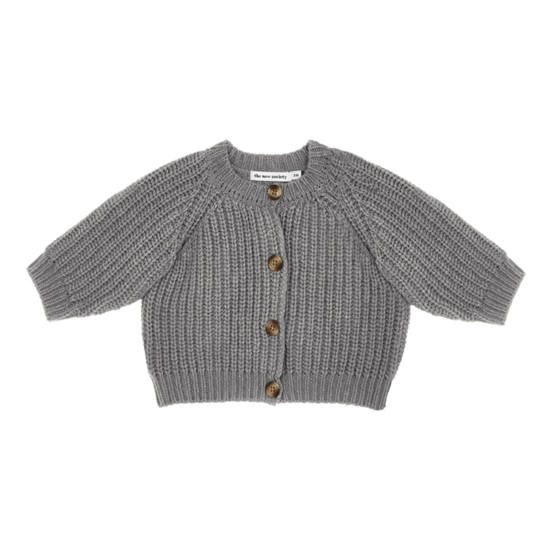 the new society - Cardigan Laine Recyclée - Fille - Gris