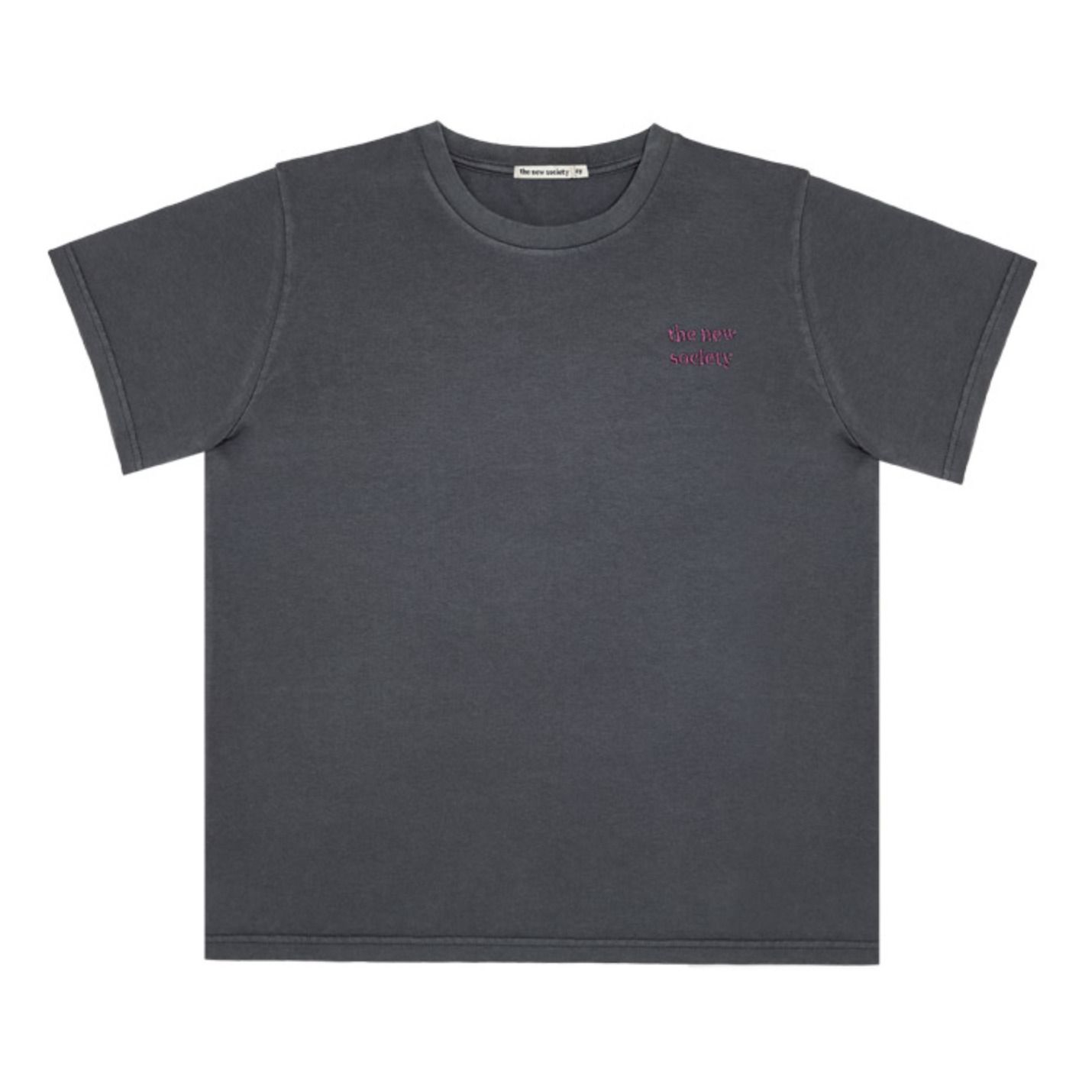 the new society - T-shirt Logo Coton Bio - Fille - Gris