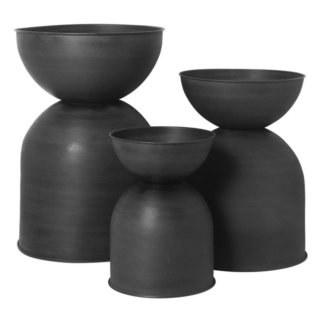 Hourglass Pot Black