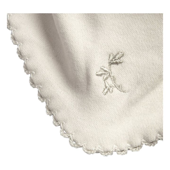 Bavoir bandana en jersey de coton | Ecru- Image produit n°2