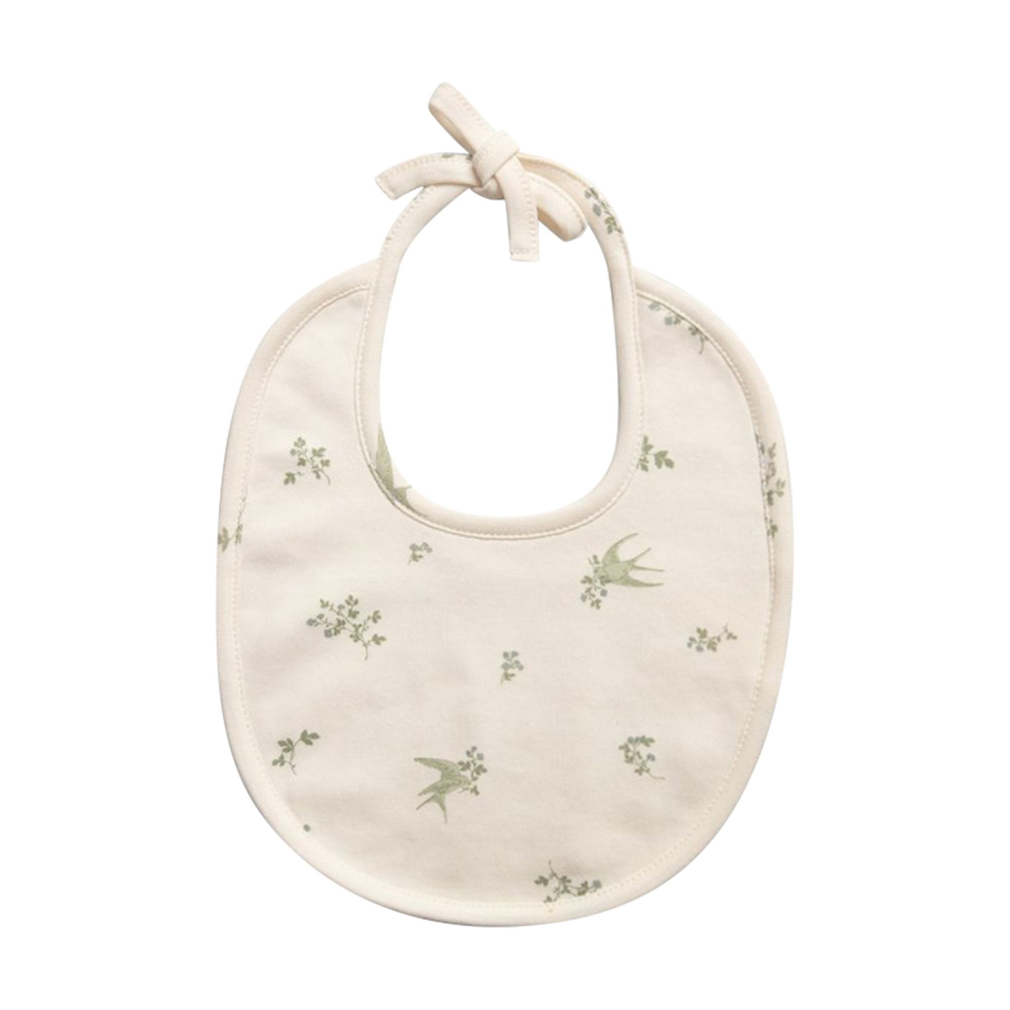 garbo&friends - Bavoir en jersey de coton Swallows - Vert pâle