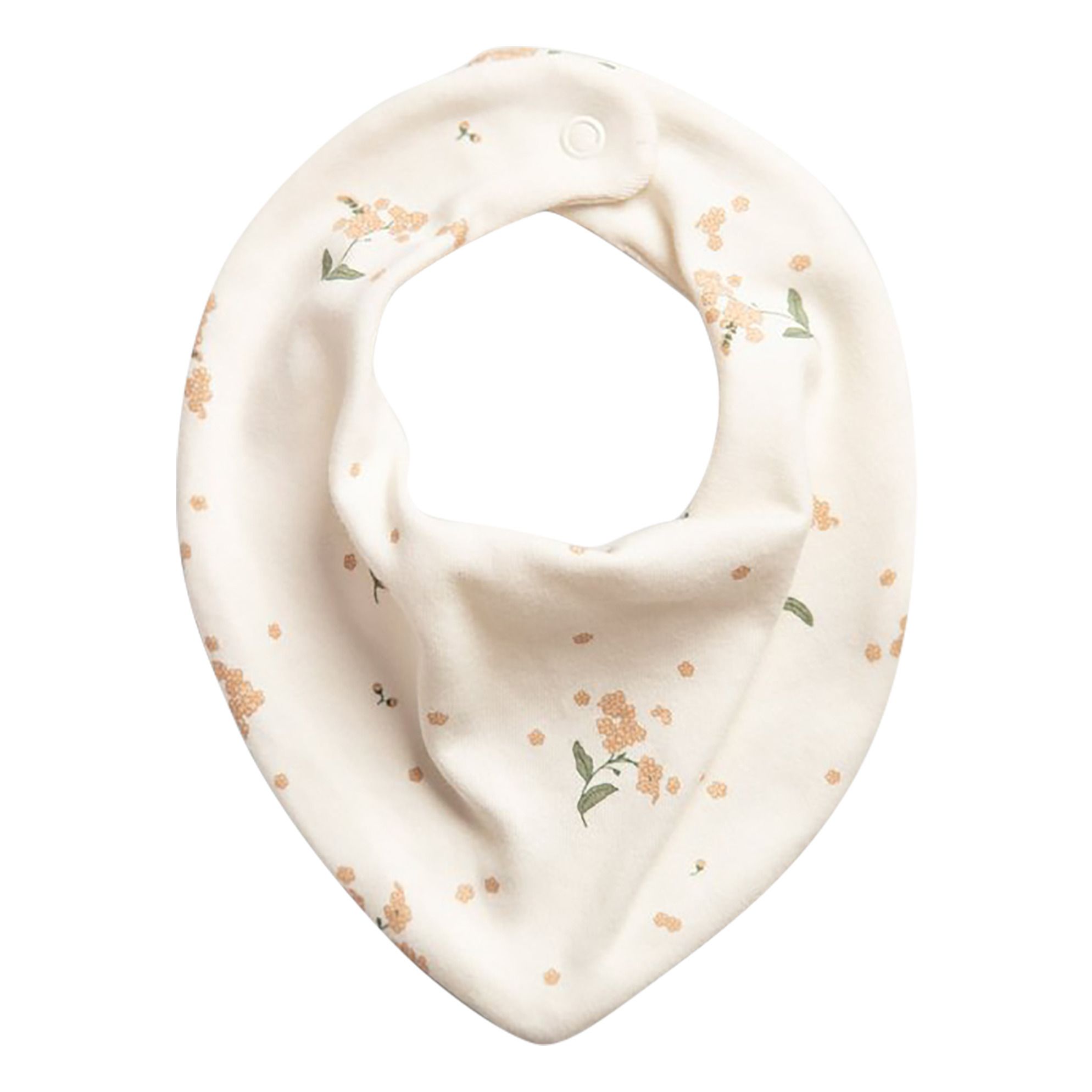 garbo&friends - Bavoir bandana Forget Me Not en jersey de coton - Rose pêche