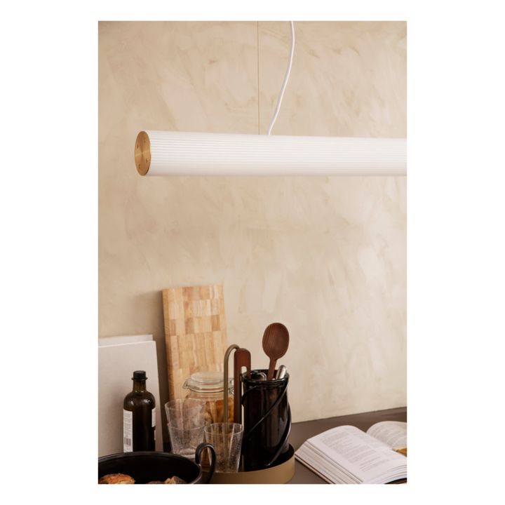 Lámpara de techo de vidrio opalino Vuelta | Dorado- Imagen del producto n°1