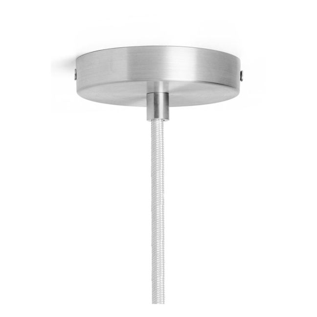 Vuelta Opaline Glass Ceiling Lamp Silver