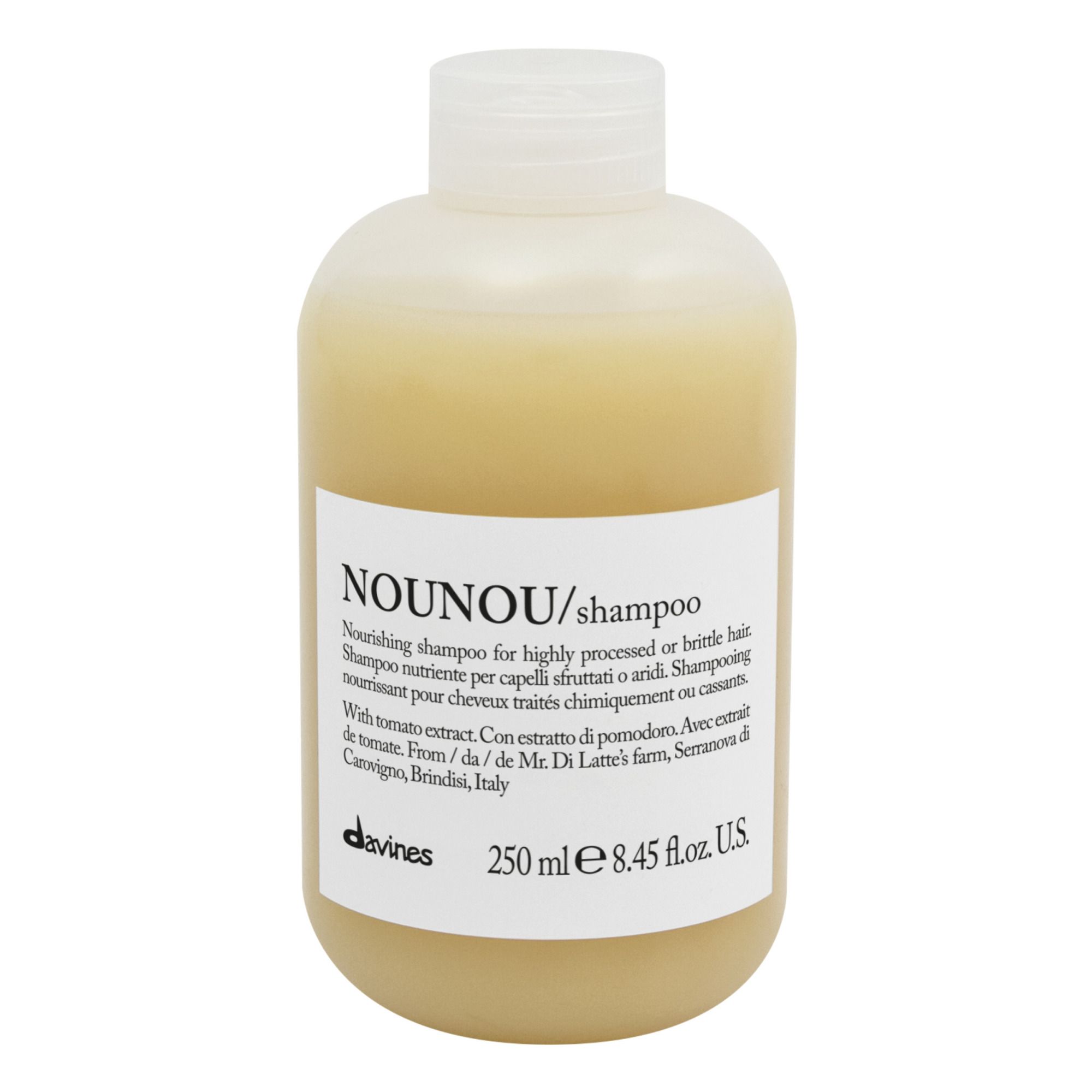Davines - Shampoing nourrissant pour cheveux abimés Nounou -250ml - Blanc
