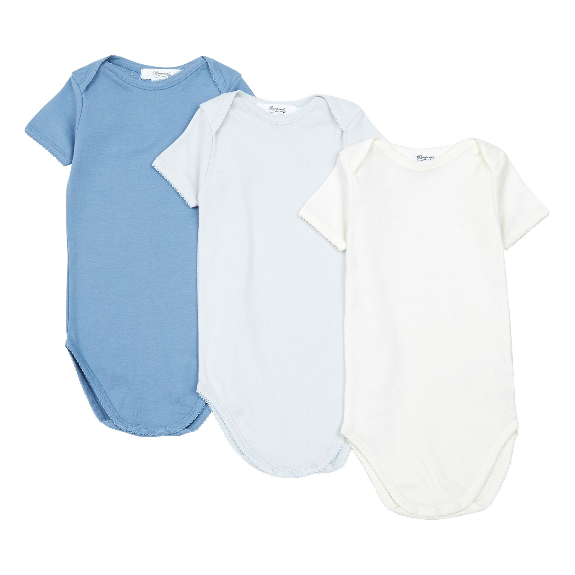 Bonpoint - Set de 3 Bodies Coton - Garçon - Bleu