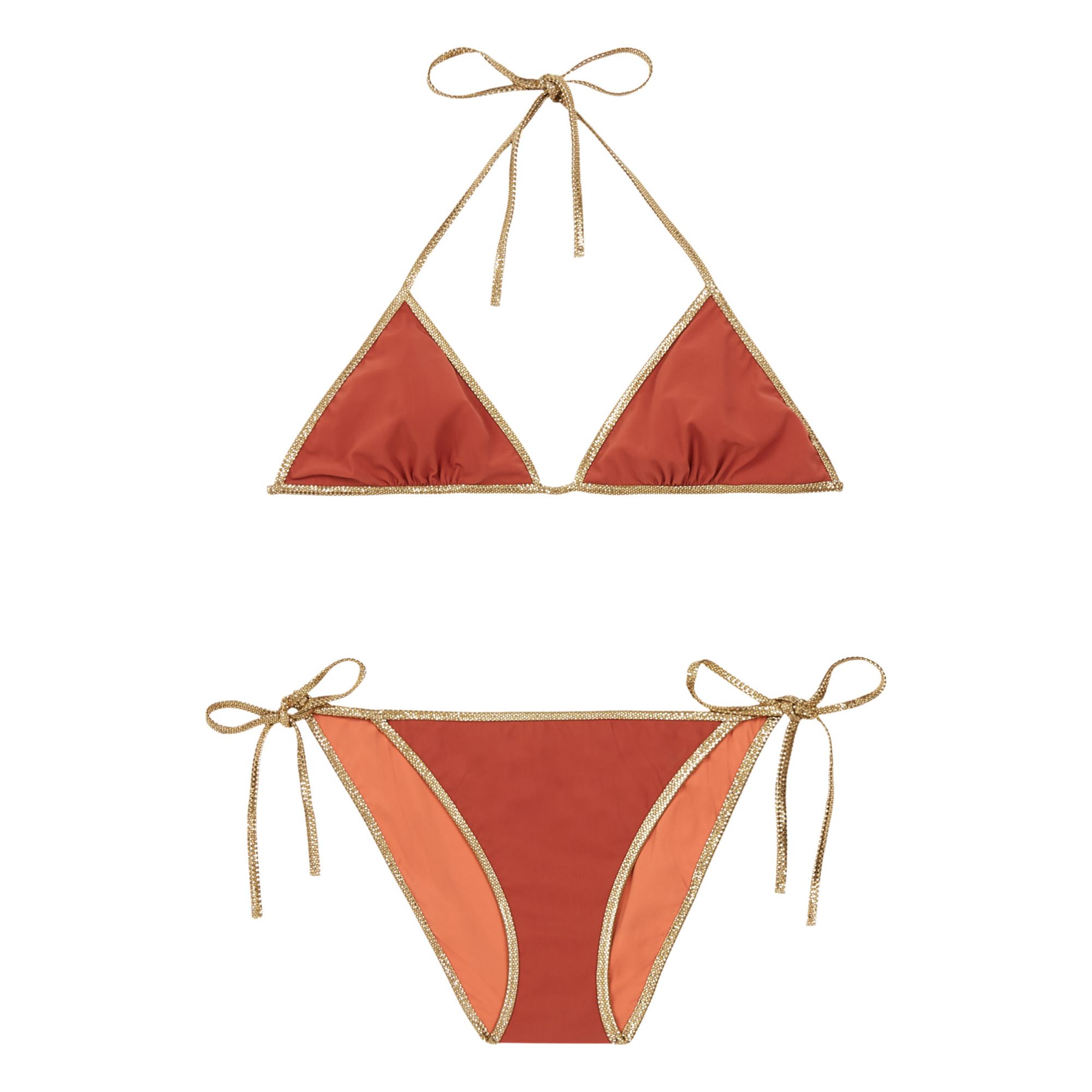 Tooshie - Maillot 2 Pièces Bikini Réversible Hampton - Femme - Rouge brique