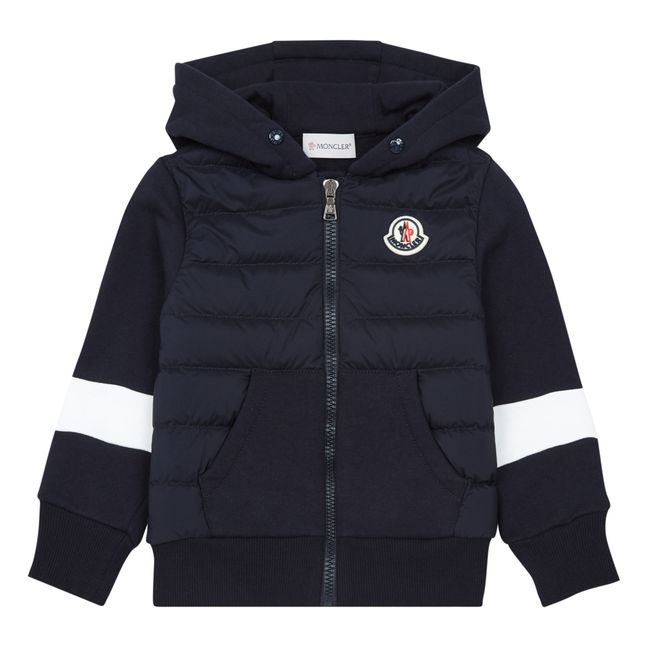 Daunenjacke mit Baumwollärmeln | Navy