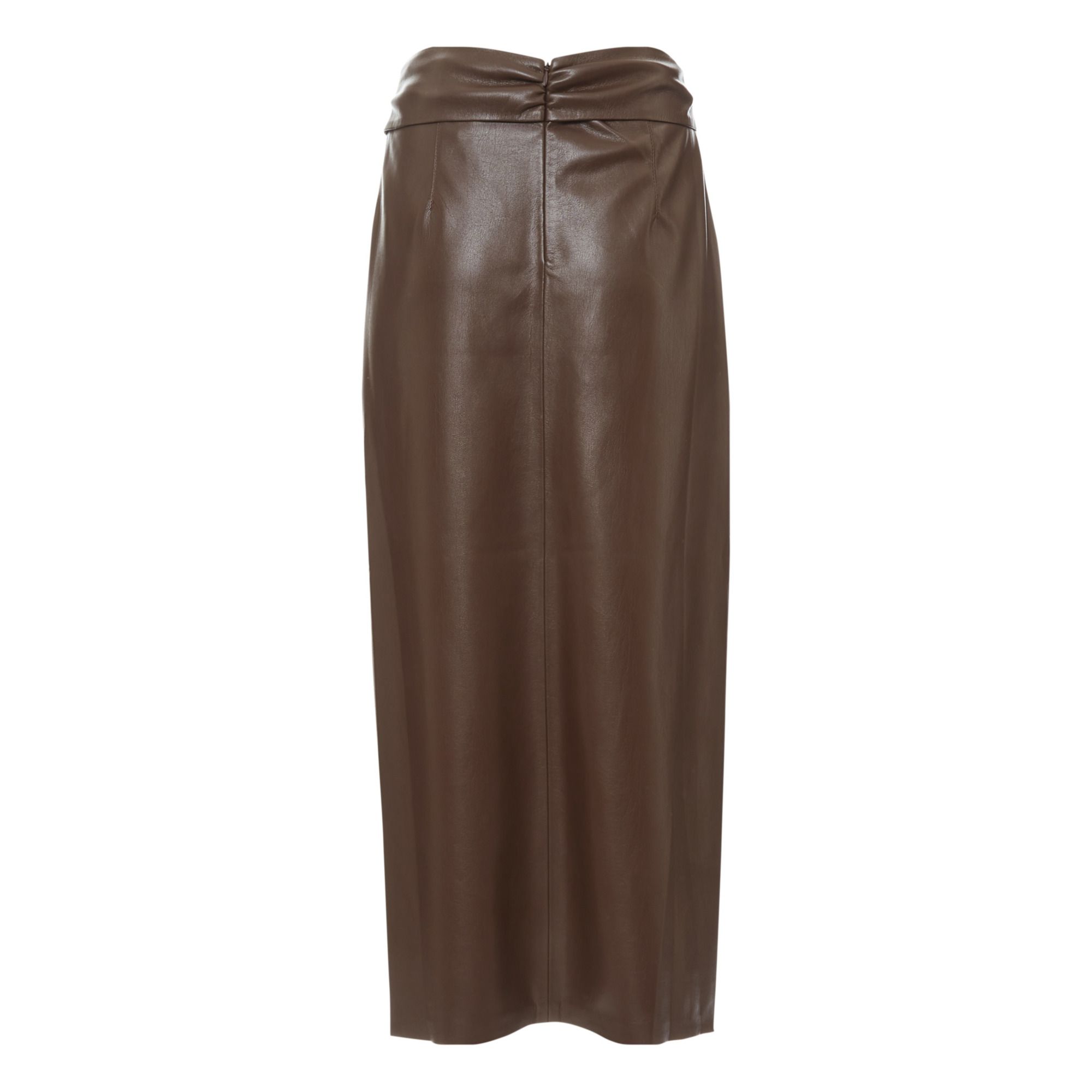 Inci Vegan Leather Skirt Brown Nanushka 