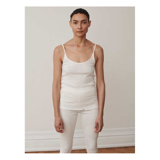 Canotta, modello: Edie, in cotone bio | Ecru