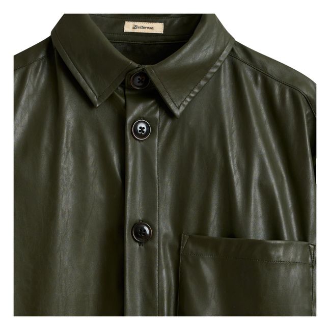 Hemdkleid Arrow Veganes Leder | Khaki