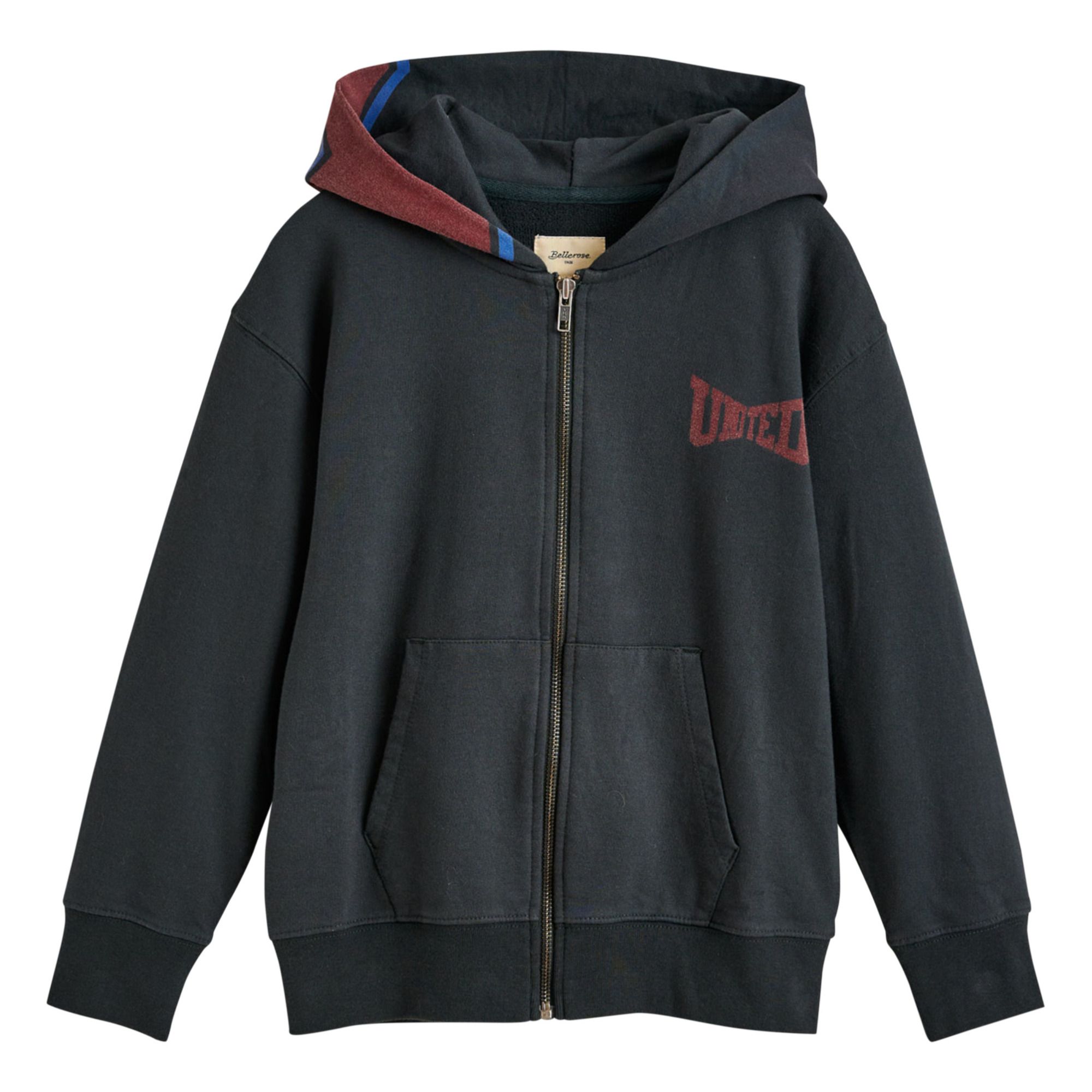 Bellerose - Hoodie Zippé Fazo - Garçon - Gris anthracite