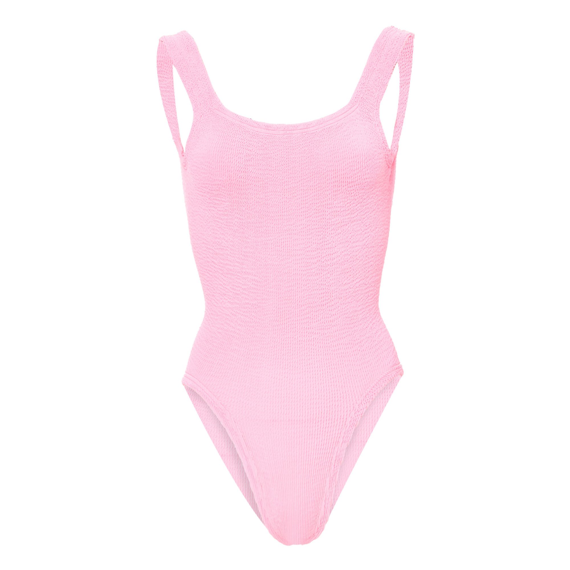 Hunza G Pink Square Neck One Piece Swimsuit