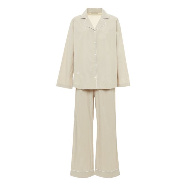Skall Organic Cotton Pyjama Set | Light grey