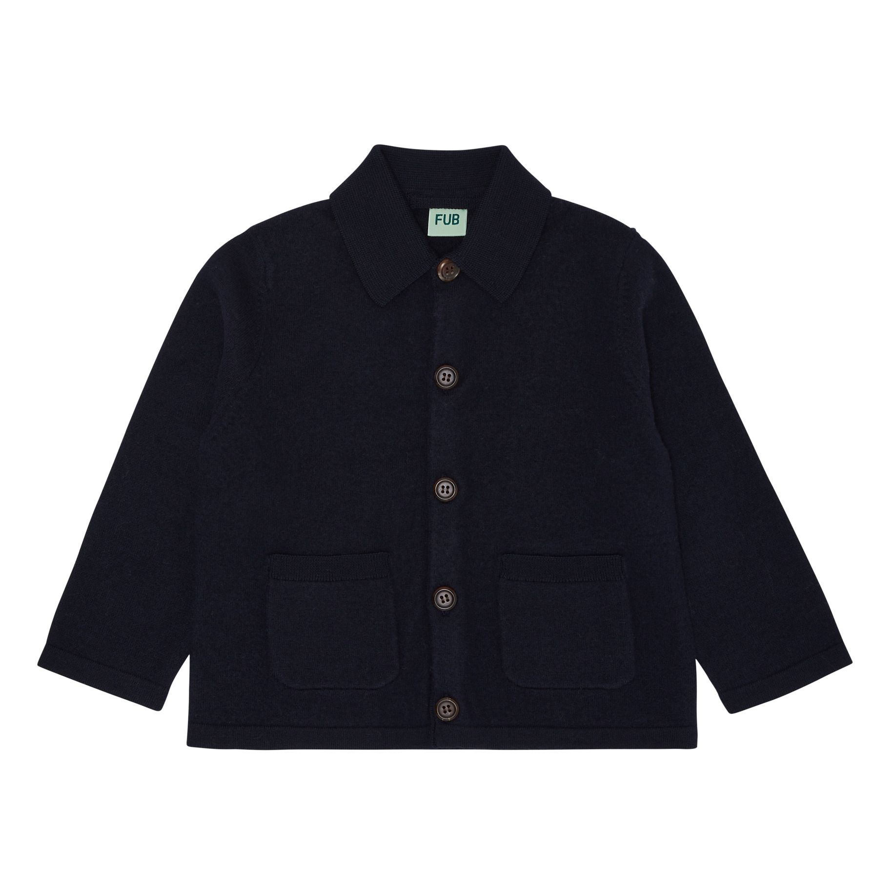 FUB - Veste Laine Feutrée - Fille - Bleu marine