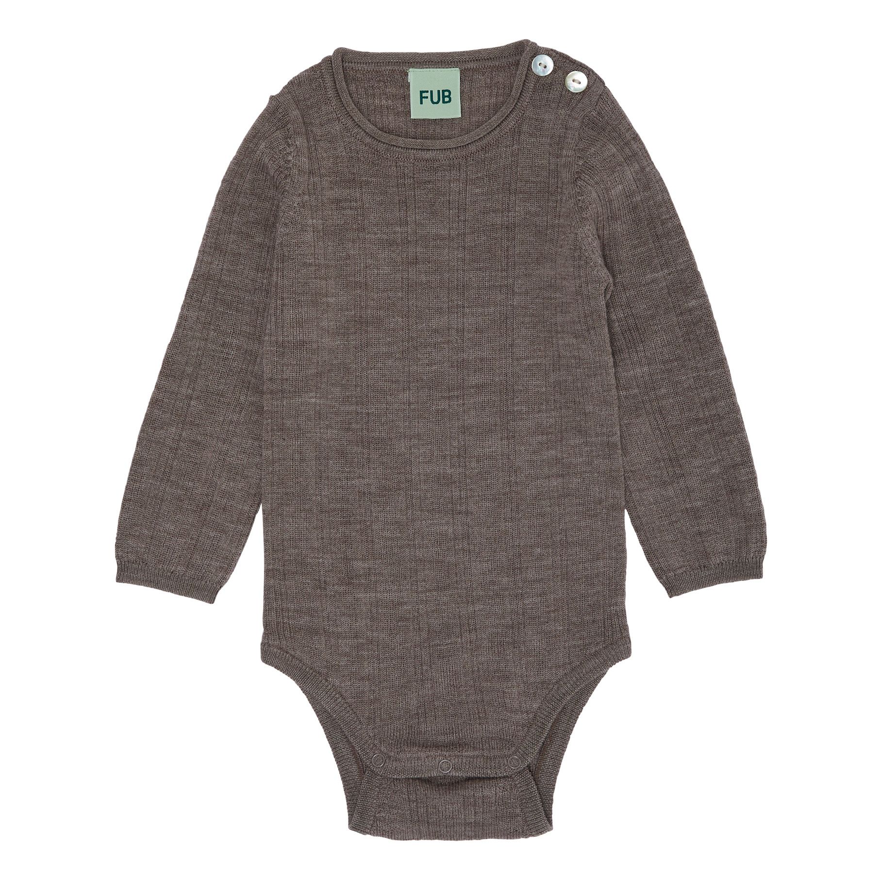 FUB - Body Laine Extra Fine - Fille - Gris taupe