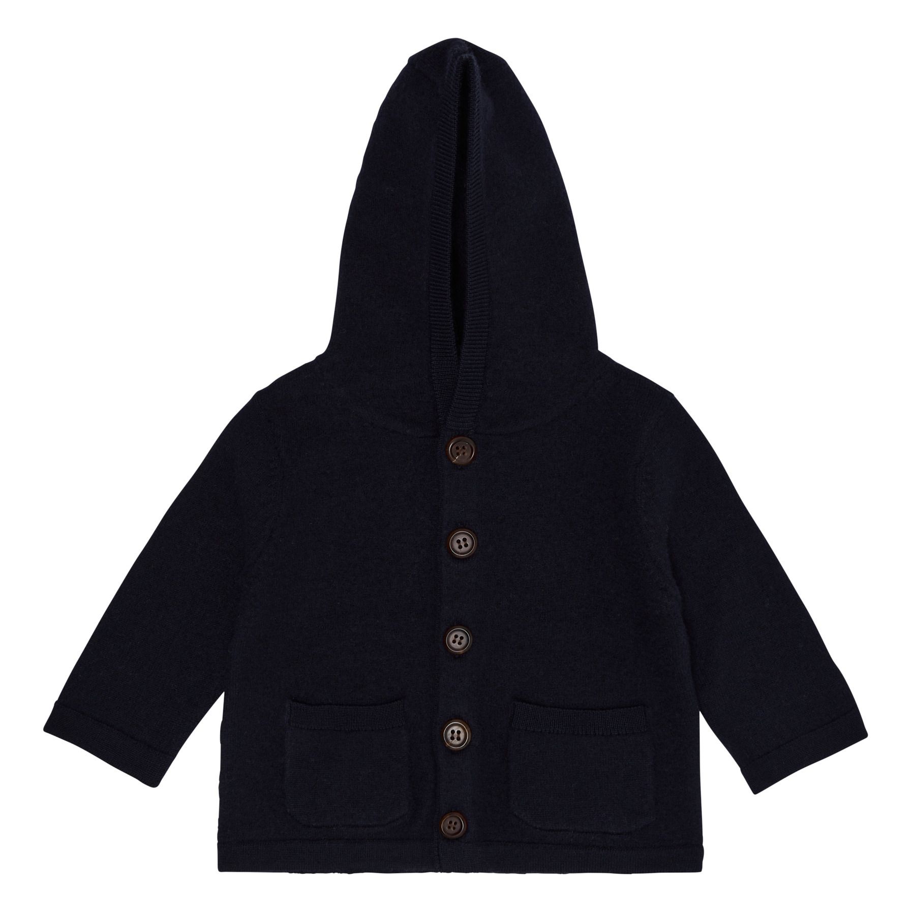 FUB - Veste Capuche Laine Feutrée - Fille - Bleu marine