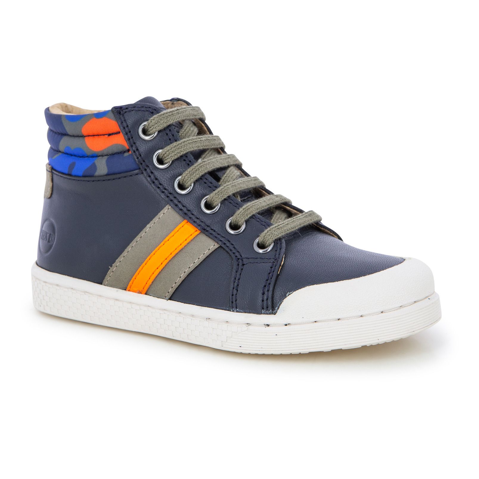 Striped Zip-Up Sneakers Navy blue- Product image n°1