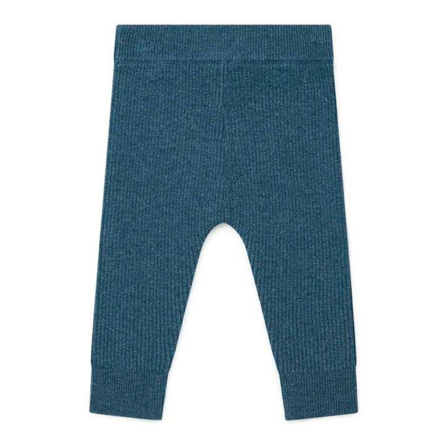 Minot Wool and Cotton Leggings Blue