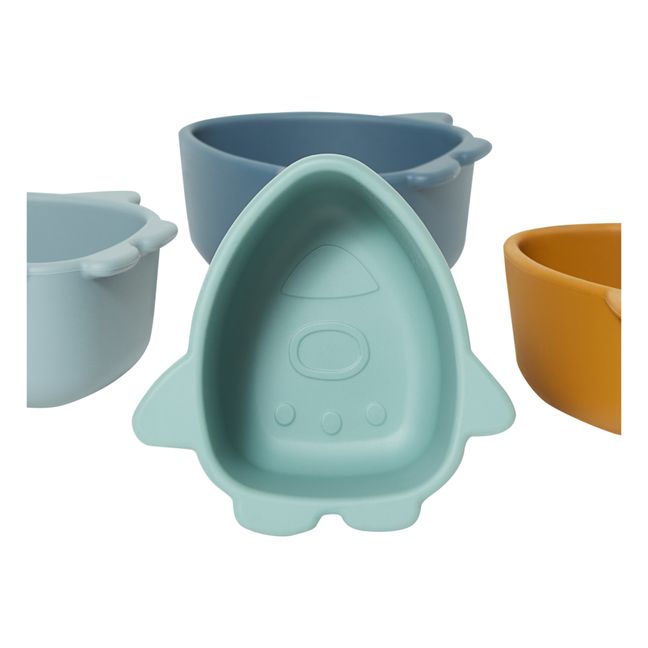 Malene Silicone Bowls - Set of 4 Blue