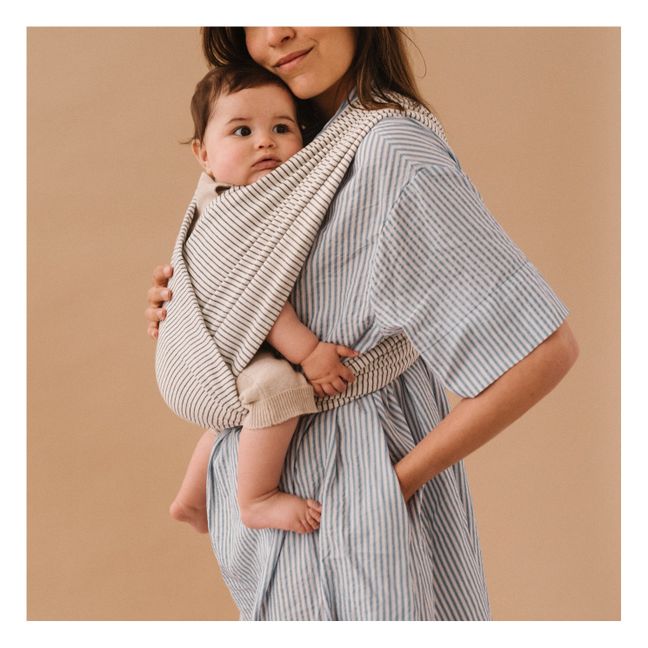 Porte-bébé Stripes en coton bio | Blanc