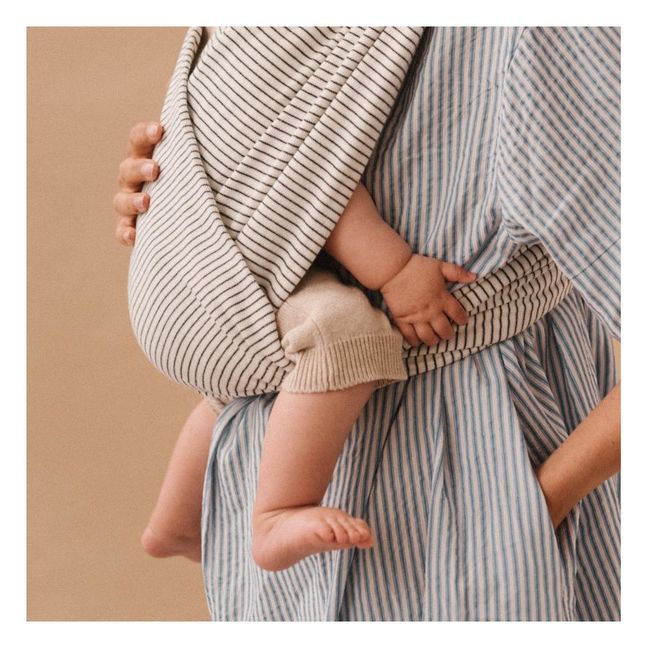 Porte-bébé Stripes en coton bio | Blanc