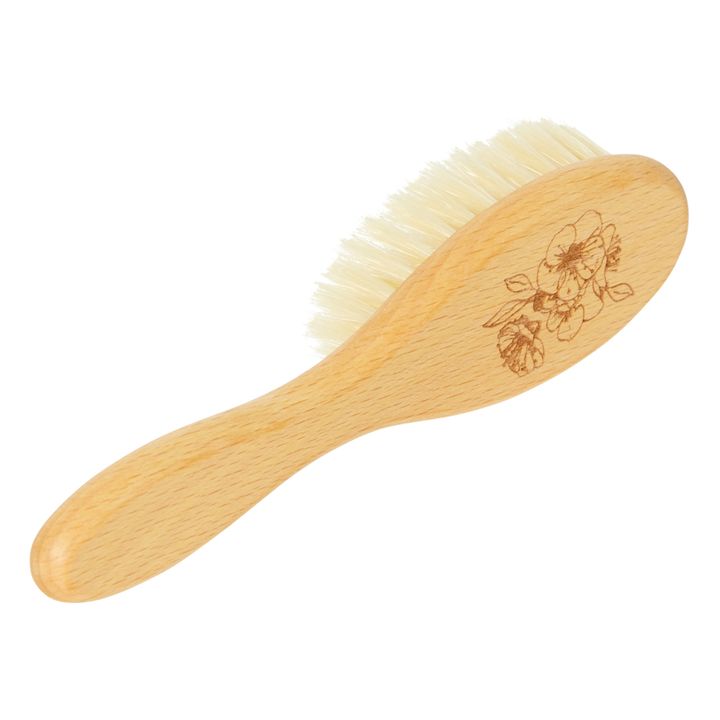 Flower Beech Hairbrush with Silk Bristles | Beech- Product image n°0