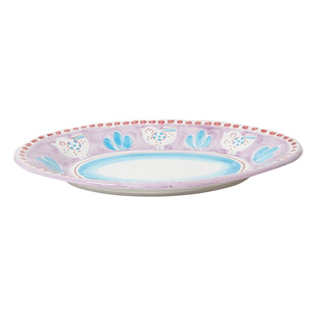 Plat ovale Poule - 35 cm | Violet