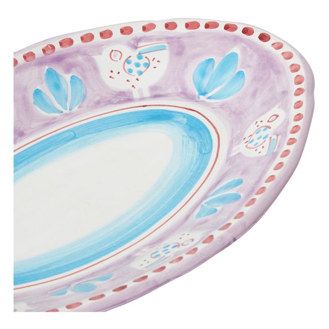 Plat ovale Poule - 35 cm | Violet