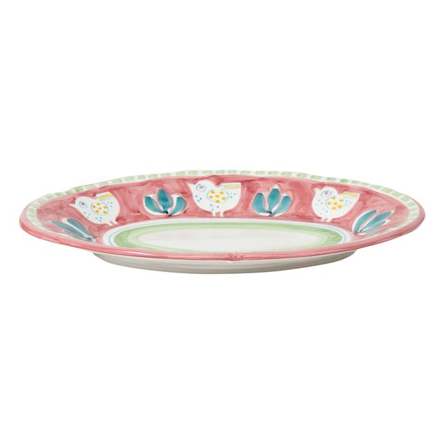 Oval Chicken Dish - 35cm Pink