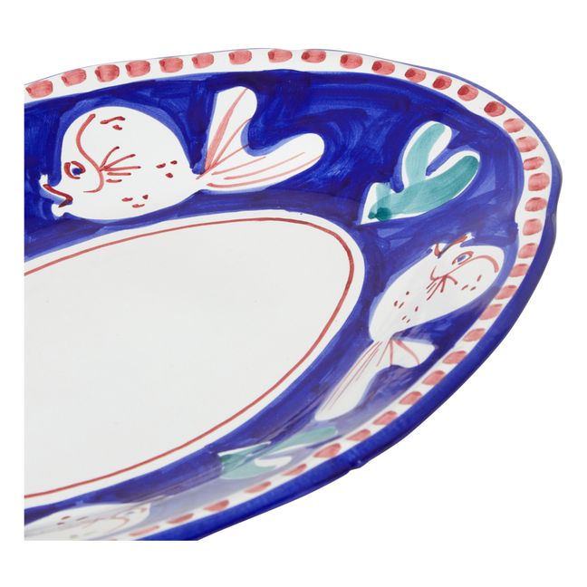 Oval Fish Dish - 35cm | Navy blue