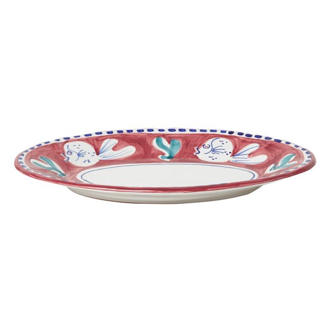 Piatto ovale, modello: Pesce - 35 cm | Rosso