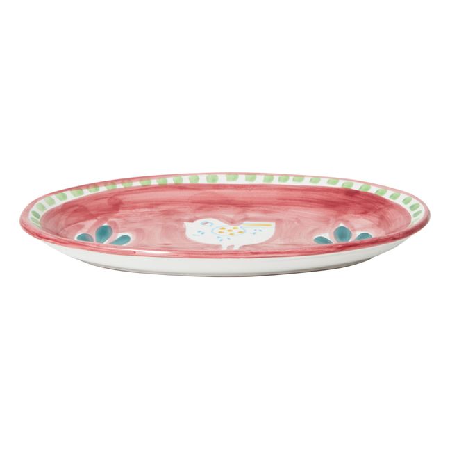 Oval Chicken Dish - 25cm Pink