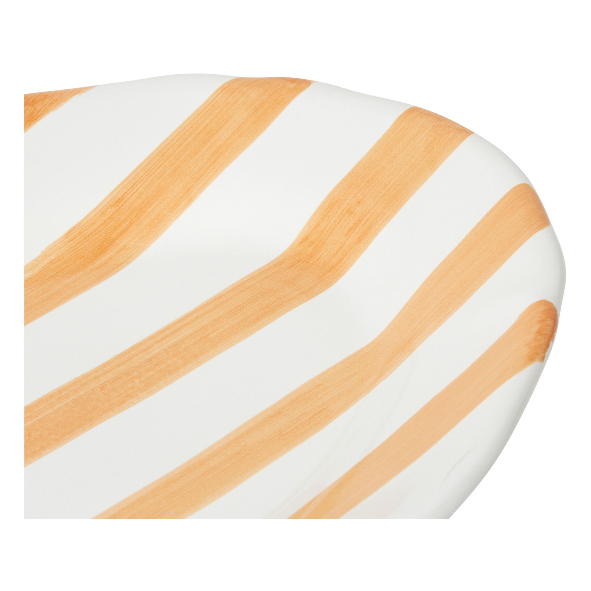 Plato ovalado rayas - 35 cm Amarillo- Imagen del producto n°2
