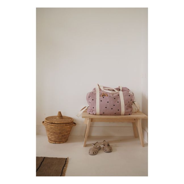 Raphaël Heart Print Baby Changing Bag | Lilac
