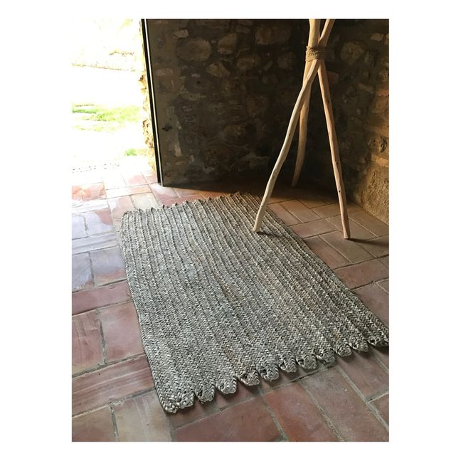 Rechteckiger Teppich aus Palmblatt 120x80 cm