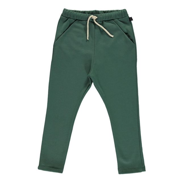 Pantaloni, in cotone bio Verde scuro
