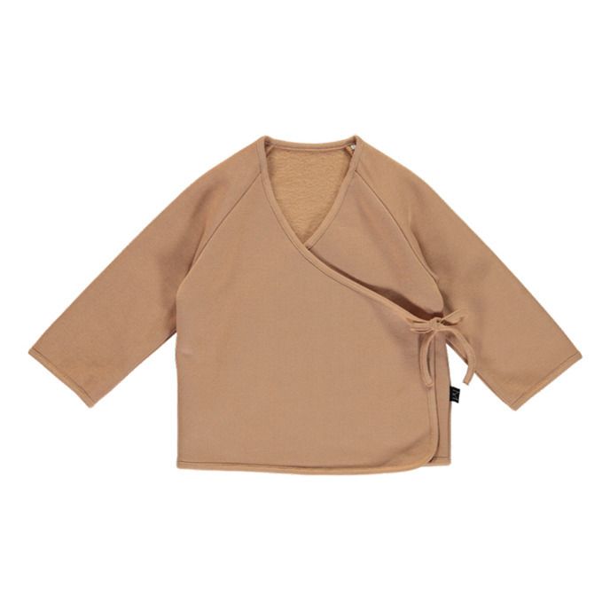 Monkind - Cardigan Croisé Coton Bio - Fille - Rose pâle