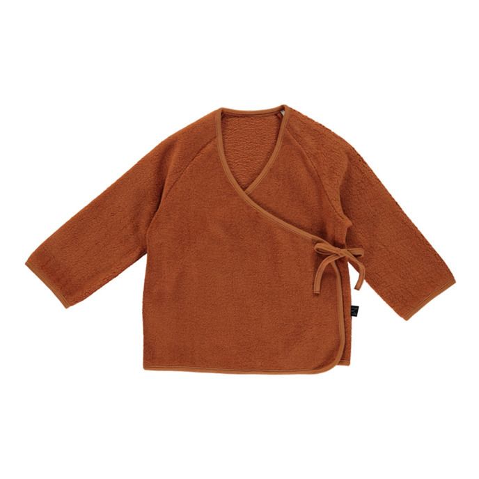 Monkind - Cardigan Croisé Eponge Coton Bio - Fille - Ocre